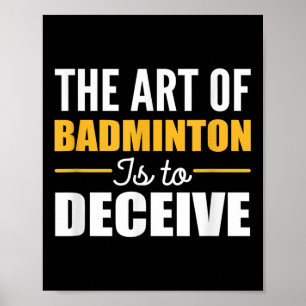 Kunst van Badminton Badmintonspeler Poster