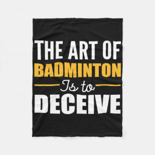 Kunst van Badminton Speler Fleece Deken