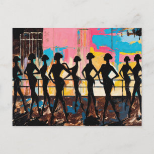 Kunst van Ballet (#2) olieverfschilderij Briefkaart
