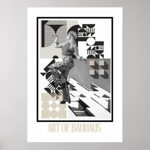 Kunst van Bauhaus Minimalistische Moderne Vormgevi Poster