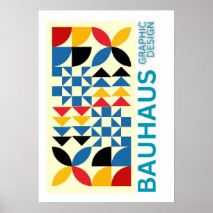Kunst van Bauhaus Minimalistische Moderne Vormgevi Poster