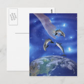 Kunst van creatie briefkaart (Voorkant / Achterkant)