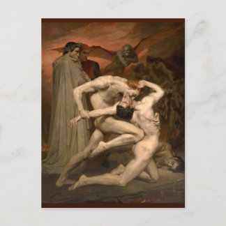  kunst van Dante en Virgil Bouguereau Briefkaart