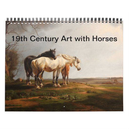 Kunst van de 19e eeuw met paarden kalender (Hoes)