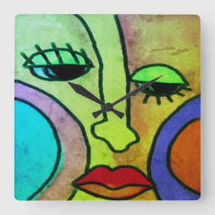 Kunst van de Abstract Vierkante Klok