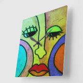 Kunst van de Abstract Vierkante Klok (Hoek)