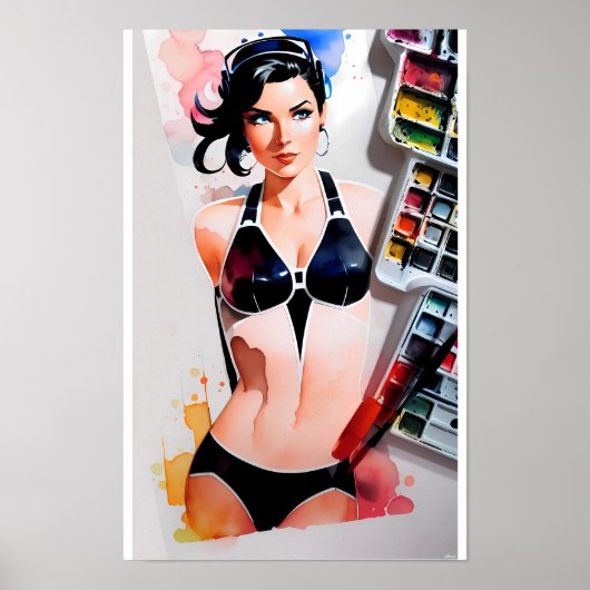 Kunst van de Bikini Zomer Poster (Voorkant)