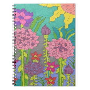 Kunst van de Floral-tuin Notitieboek