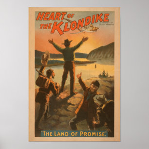 Kunst van de mijnbouw Klondike "Promise Land" Poster