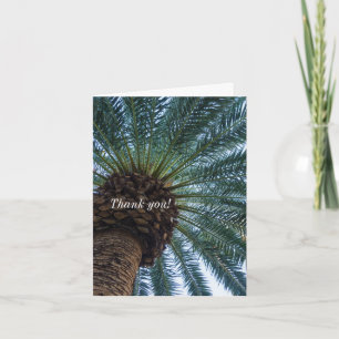 Kunst van de palmboom Dank u kaart