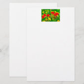 Kunst van de papaver briefpapier (Voorkant / Achterkant)