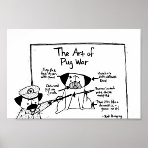 Kunst van de Pug Oorlog Poster