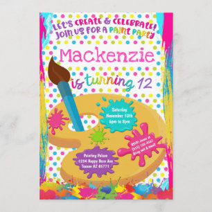 Kunst van de schilder die Birthday-uitnodigingen s Kaart