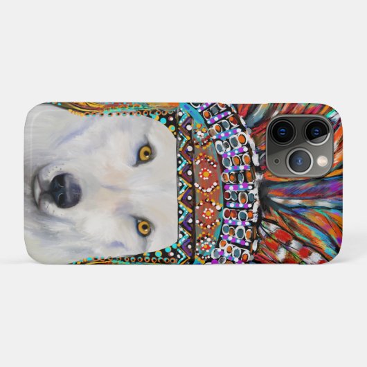Kunst van de witte wolf Case-Mate iPhone case (Achterkant (horizontaal))