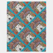 Kunst van de witte wolf fleece deken (Voorkant)