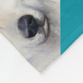 Kunst van de witte wolf fleece deken (Hoek)