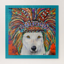 Kunst van de witte wolf