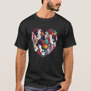 Kunst van een Hartvormig Kuiken T-shirt