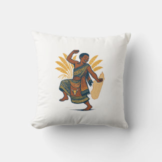 Kunst van een vintage Madagaskardanse Culturele Da Kussen