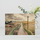 Kunst van Eric Ravilious, Wiltshire Landschap Kaart (Staand voorkant)