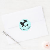 Kunst van Falconry - Harris Hawks Ronde Sticker (Envelop)