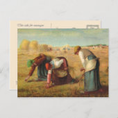 Kunst, Van Gogh, Gleaners in het veld Briefkaart (Voorkant / Achterkant)