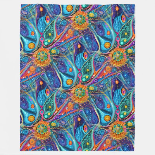 Kunst van het Afbeelding Abstractie - naadloos pat Fleece Deken (Voorkant)