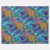 Kunst van het Afbeelding Abstractie - naadloos pat Fleece Deken (Voorkant (Horizontaal))