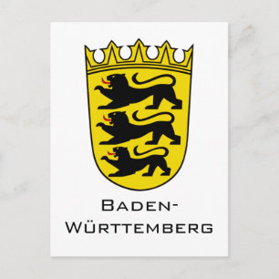 Kunst van het grote wapen van de deelstaat Baden-W Briefkaart
