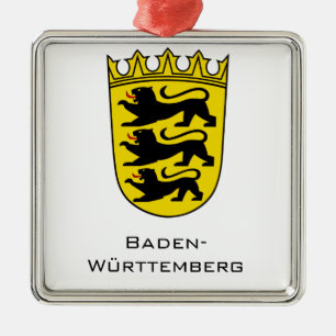 Kunst van het grote wapen van de deelstaat Baden-W Metalen Ornament