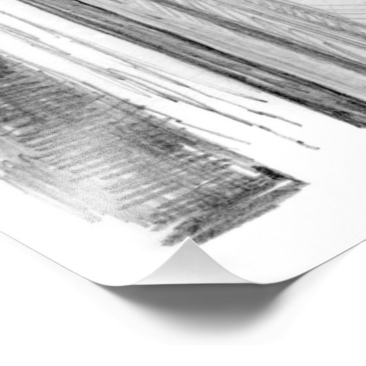 Kunst van het kasteel van het potlood foto afdruk (Hoek)