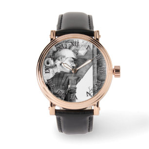 Kunst van het kasteel van het potlood horloge