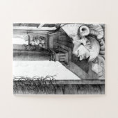 Kunst van het kasteel van het potlood legpuzzel (Horizontaal)