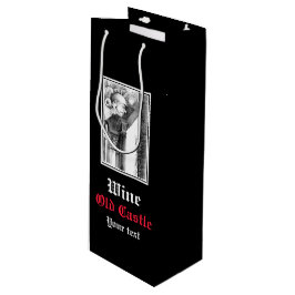 Kunst van het kasteel van het potlood wijn cadeautas