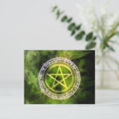 Kunst van het Pentacle Pentacle van de Rune Circle Briefkaart (Staand voorkant)