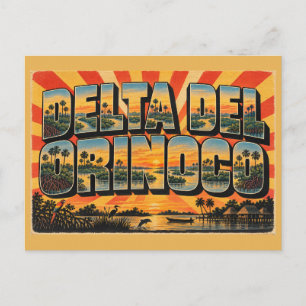 Kunst van het Steltdorp in de Delta van de Orinoco Briefkaart