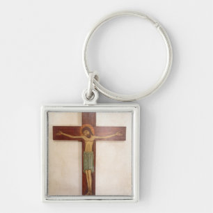 Kunst van Jezus aan het Kruis Sleutelhanger