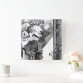 Kunst van   kasteelPotcil  Vierkante Klok (Huis)