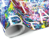 Kunst van kleurenpalet aanpasbaar cadeaupapier (Rol Hoek)