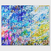 Kunst van kleurenpalet aanpasbaar cadeaupapier (Vlak)