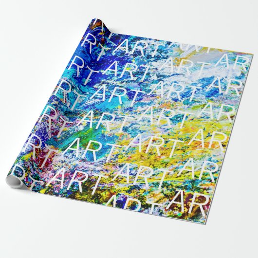 Kunst van kleurenpalet aanpasbaar cadeaupapier (Uitgerold)