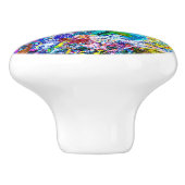 Kunst van kleurenpalet keramische knop (Zijkant)