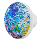 Kunst van kleurenpalet keramische knop (Rechts)