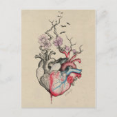 Kunst van liefde Surrealistische anatomische harte Briefkaart (Voorkant)