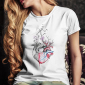 Kunst van liefde Surrealistische anatomische harte T-shirt