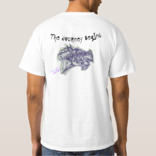 Kunst van Micheal De reis begint met T-shirt