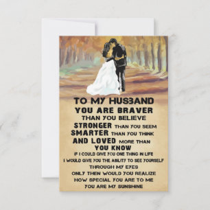 Kunst van mijn vrouw aan mijn man, jij bent zonnes RSVP kaartje
