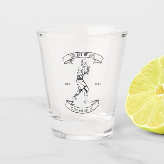 Kunst van MMA gemengde huwelijkse kunsten Shot Glas (Voorkant)