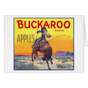 Kunst van oude fruitkratlabel, Buckaroo Appels