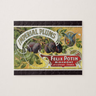 Kunst van oude fruitkratlabel, Imperial pruimen Legpuzzel